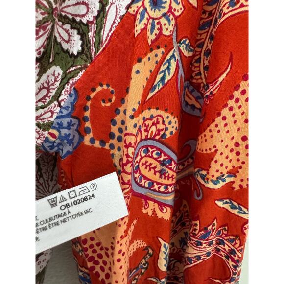 By Anthropologie Sonrisa Paisley Blouse Size Medium - Picture 3 of 6